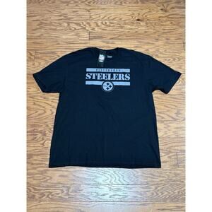 Pittsburgh Steelers Official NFL Apparel Black Short Sleeve T-Shirt, Size XL